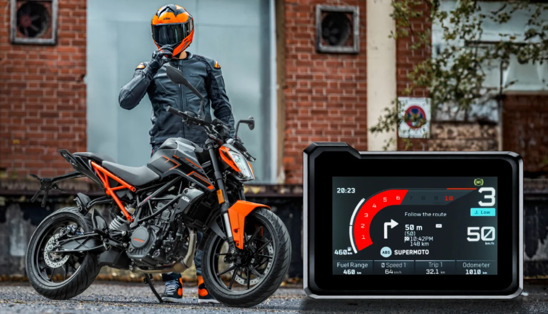 ktm duke 200 tft display available in khivraj kym showrooms