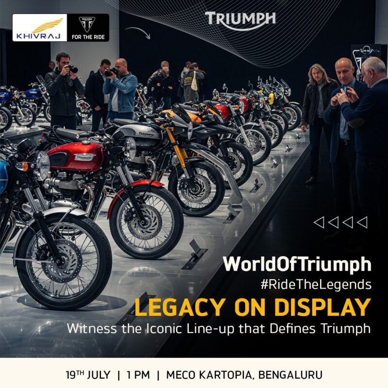 Full Lineup of Triumph Motorcycles
Witness the complete range of current Triumph motorcycles, from street bikes to adventure models, all displayed in their full glory.